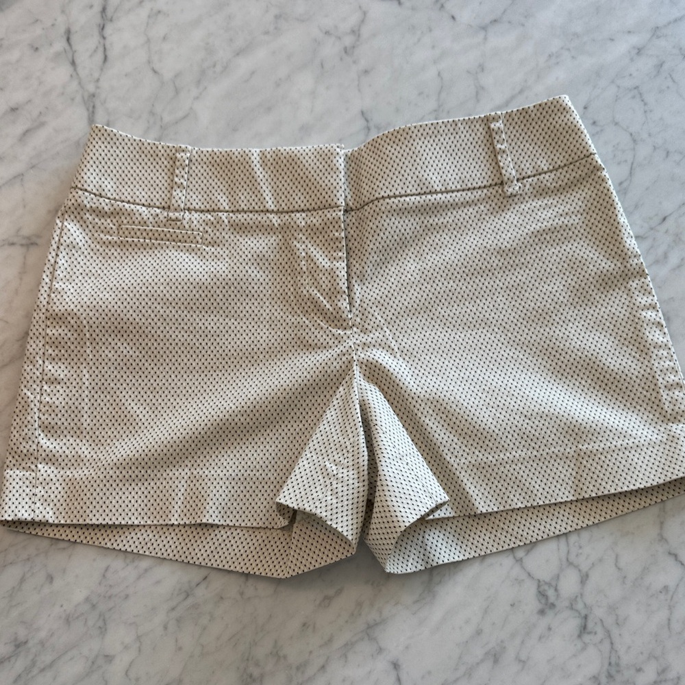LOFT Cream Polka Dot Women's Trouser Shorts